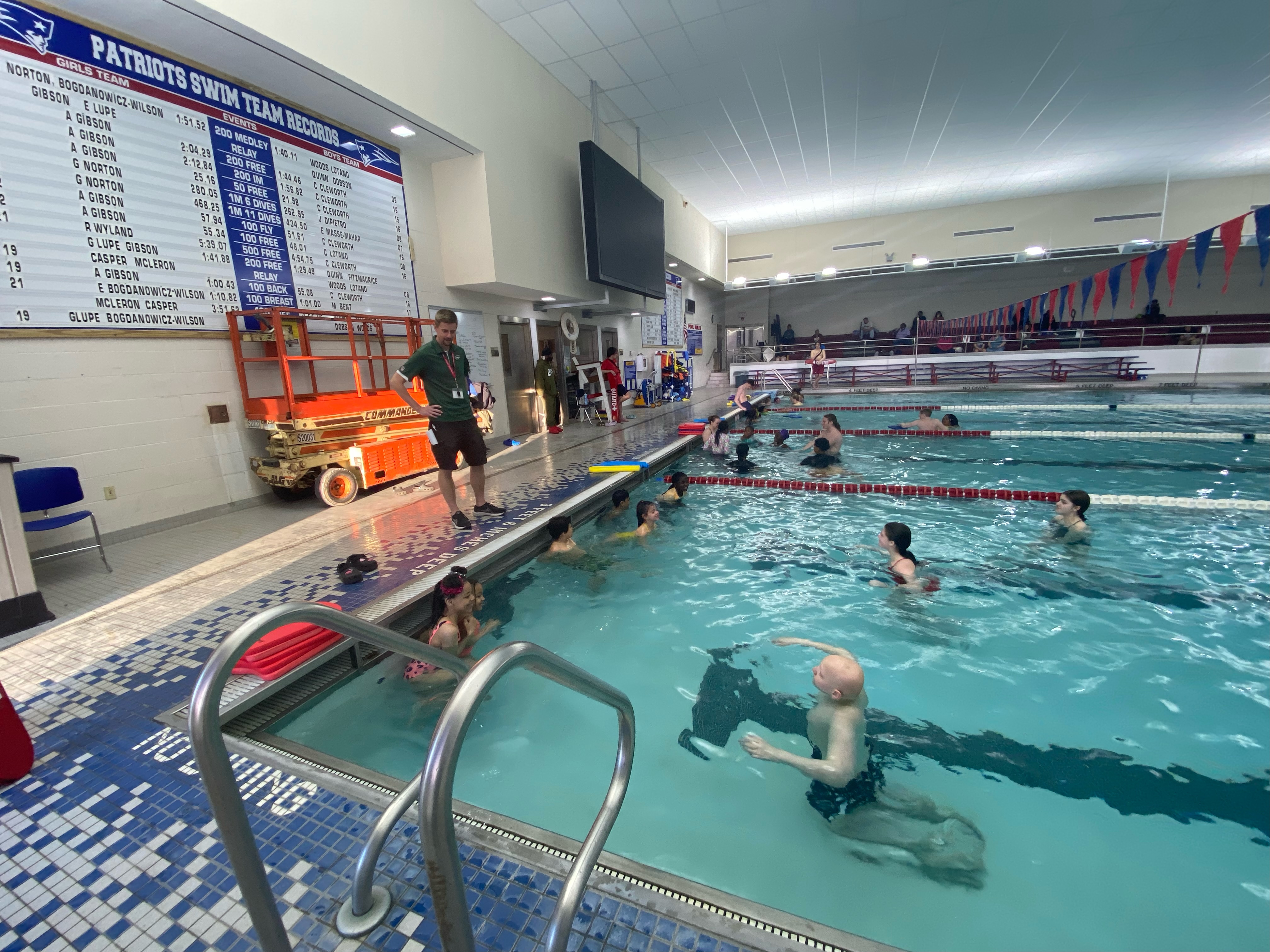 Photo:  Swimmers at SHS Pool