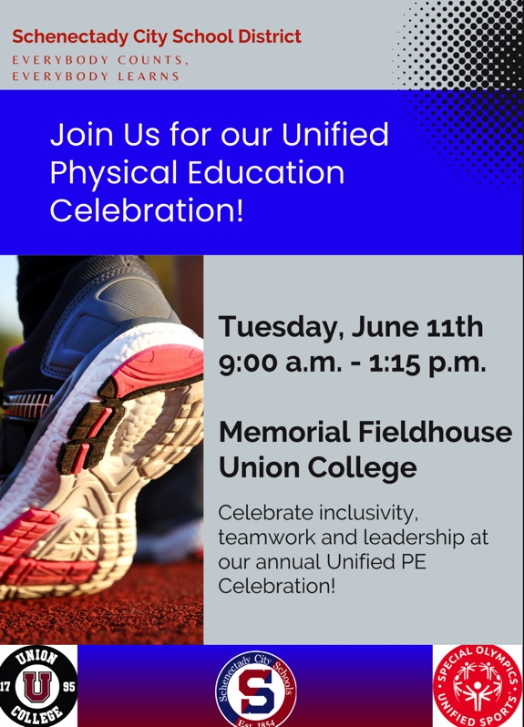 Flyer:  Univited Physical Education Celebration