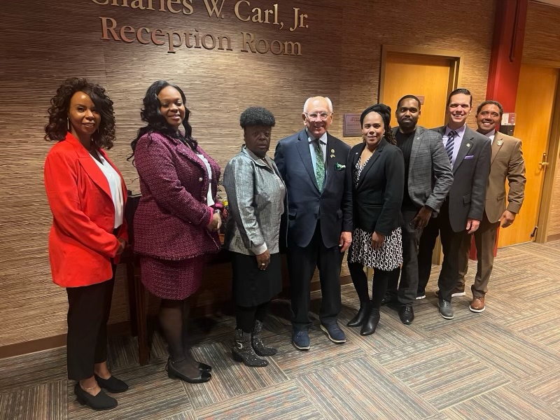 Photo:  Board and Dr. Cotto with Congressman Tonko