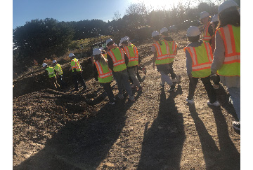 Park Middle School students visit WV DOT Bridge Construction Site.