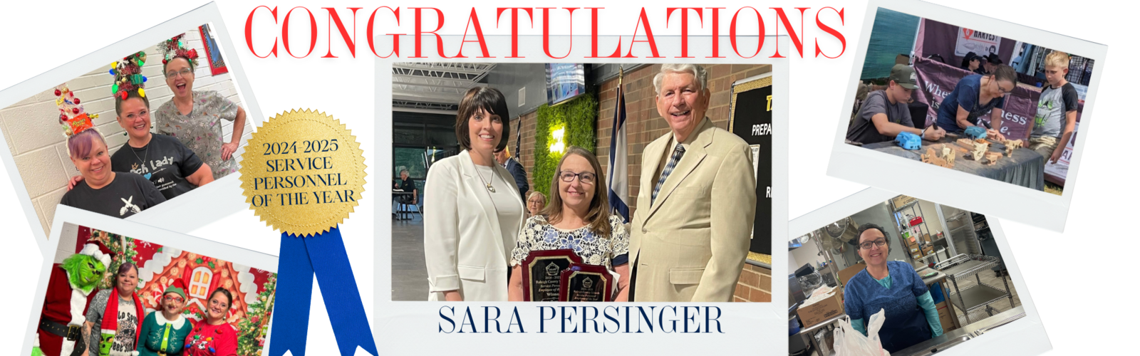 Congratulations to Sara Persinger, 2025 Service Personnel of the Year