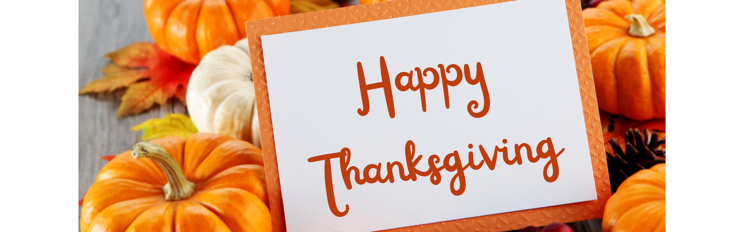 Image of Fall leaves, Happy Thanksgiving