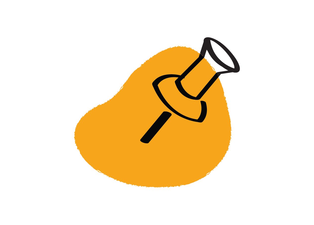 Yellow pushpin