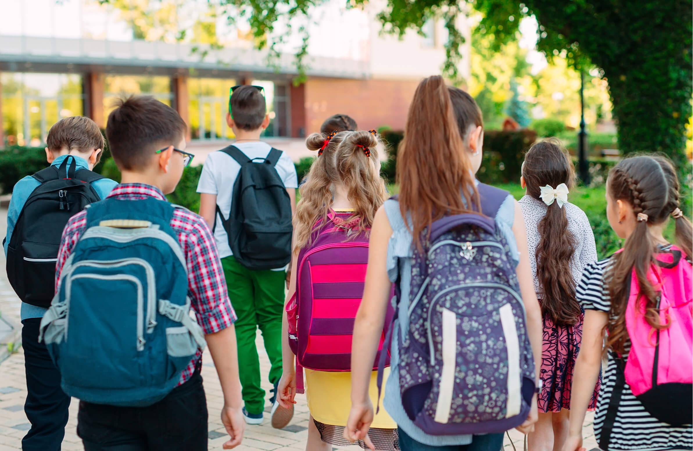 Kids walking to School