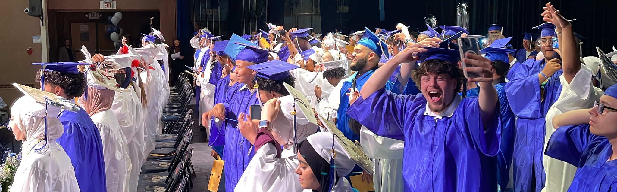 LHS students graduate.