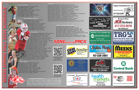 2024 Fall Sports Calendar