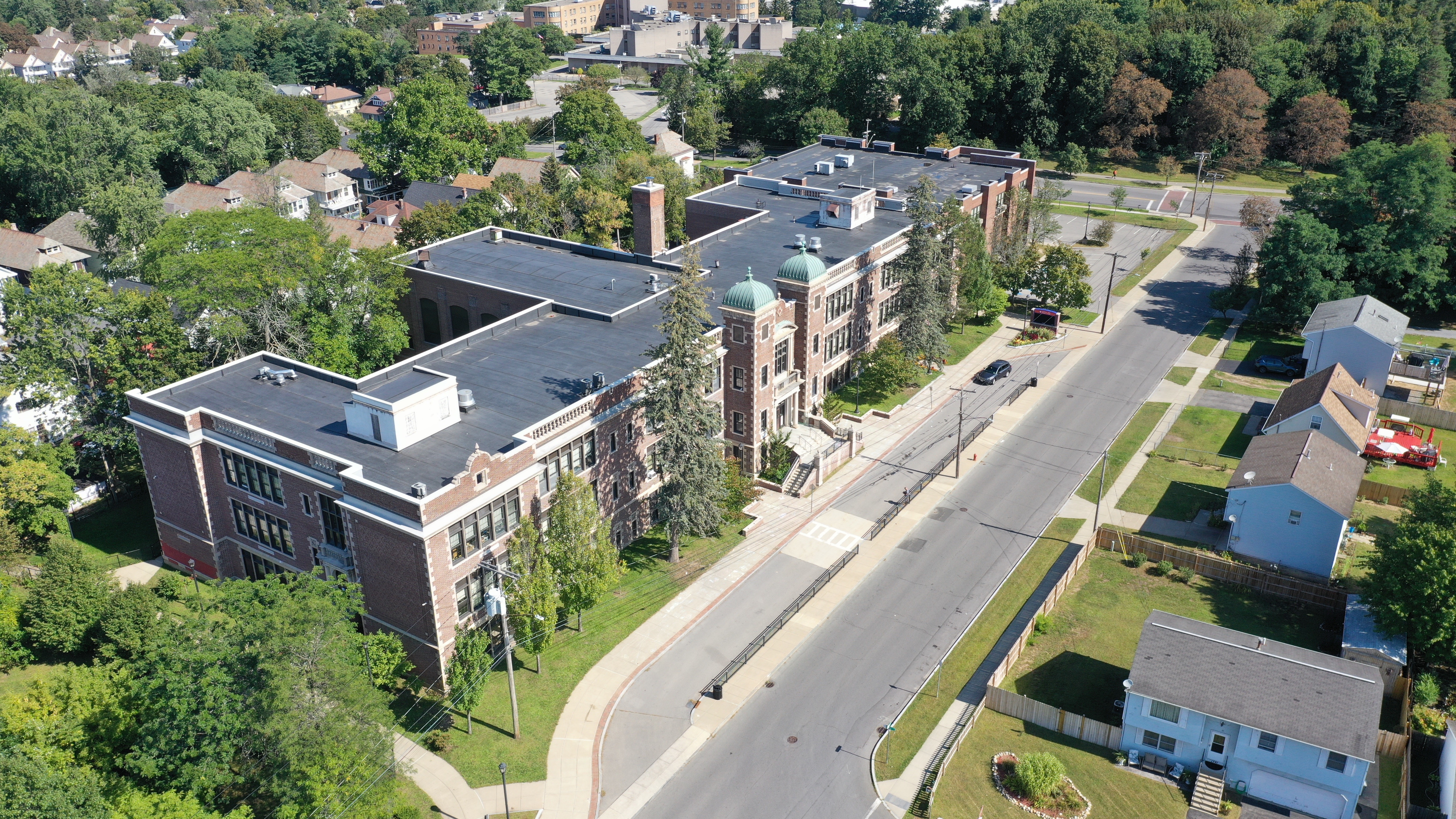 Aerial photo of Central Park Middle School