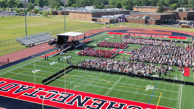 drone footage of graduation