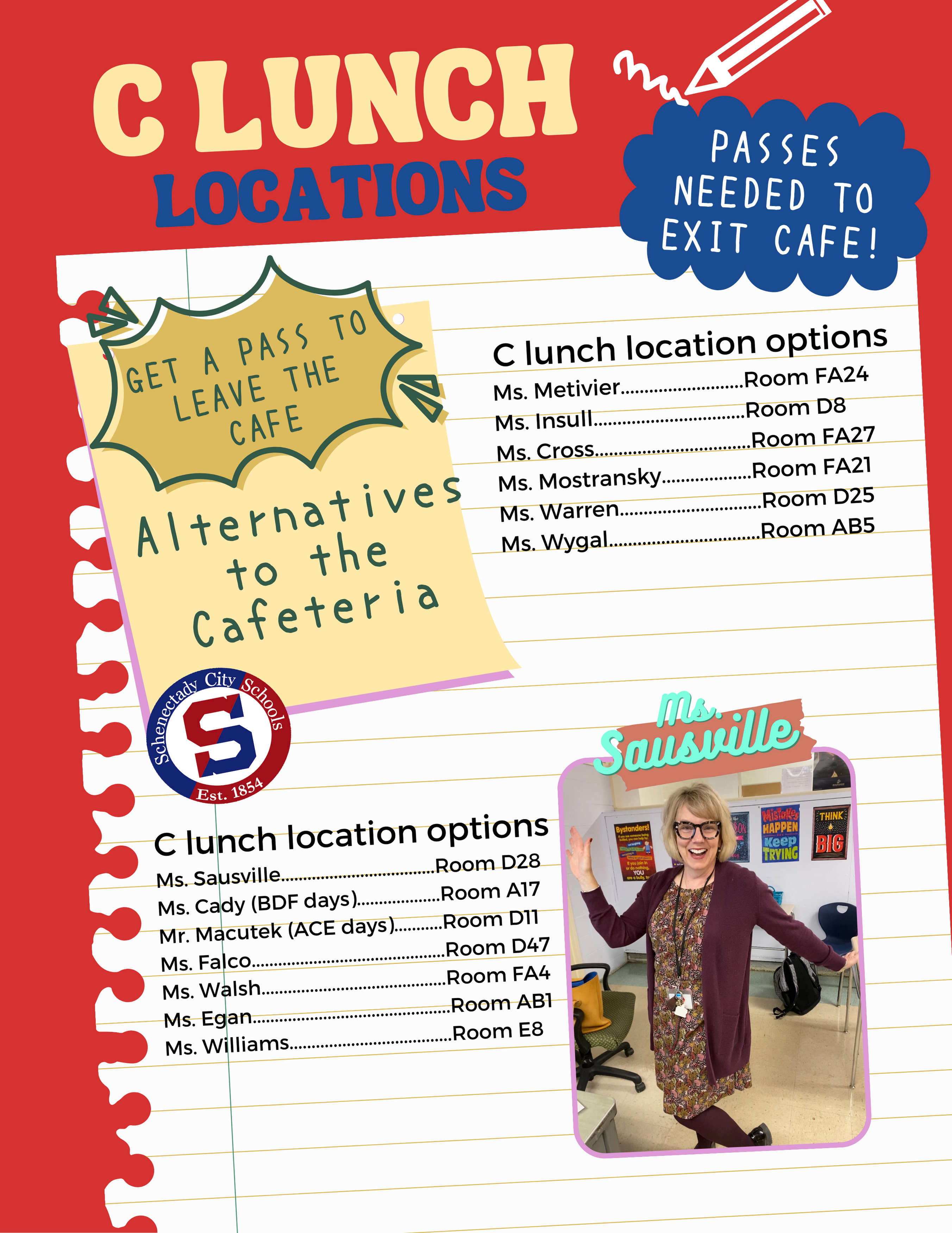 C Lunch locations