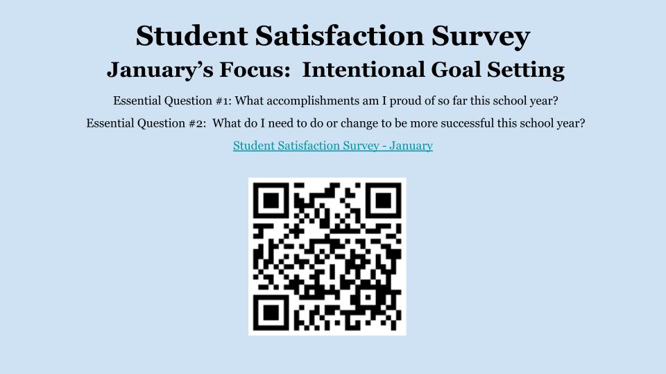 January Student Satisfaction Survey