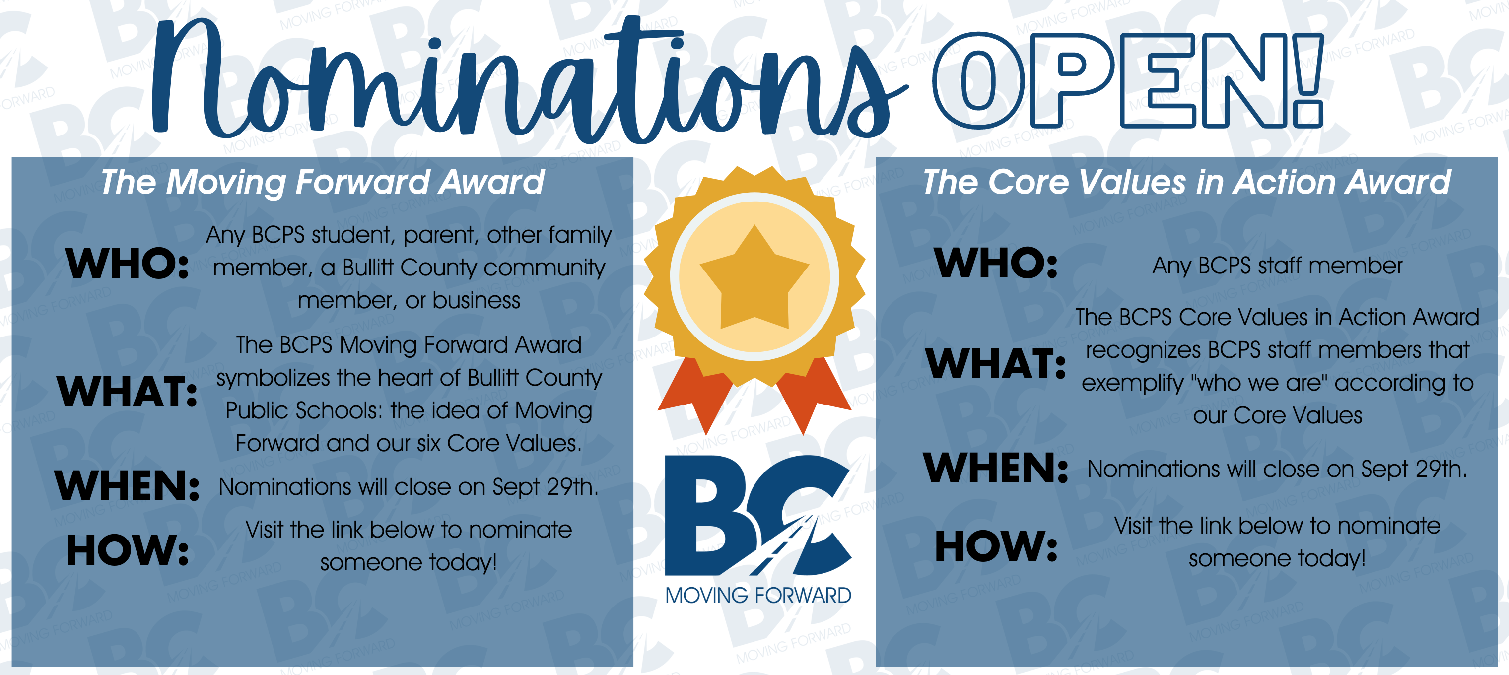 Moving Forward and Core Value Awards
