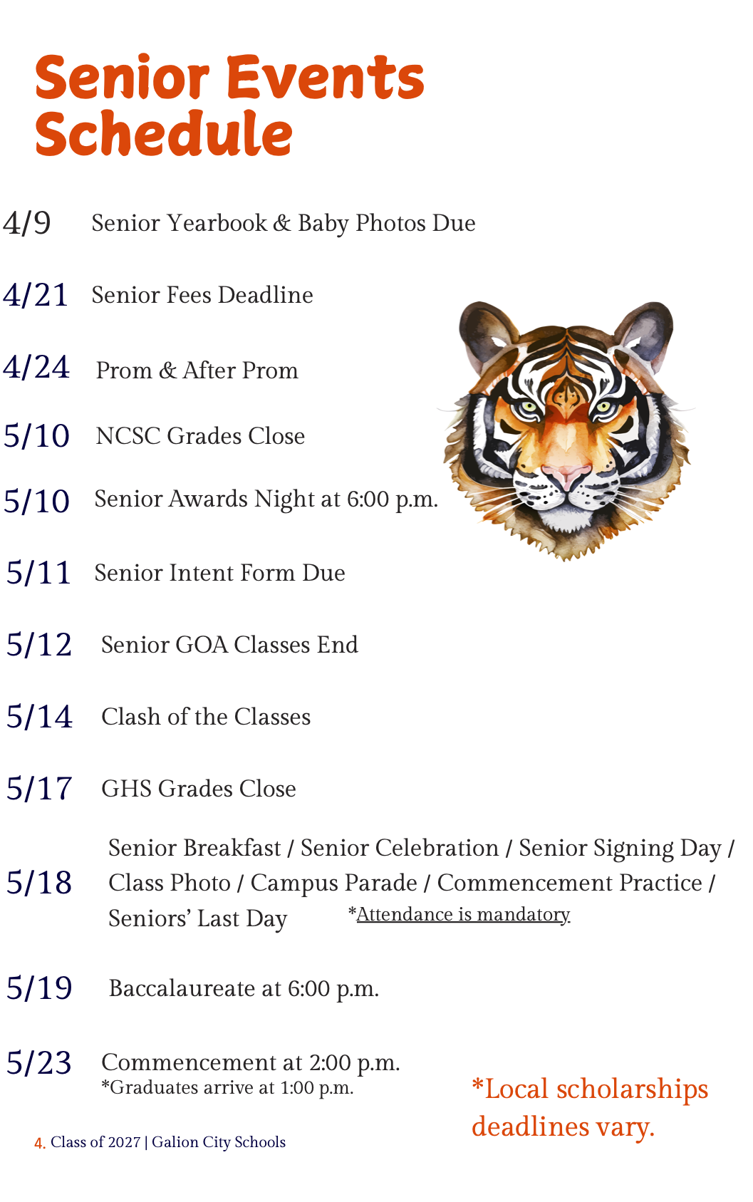 Senior Events
