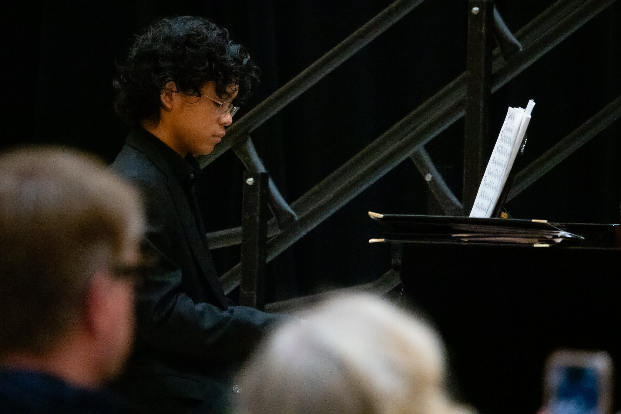 Student Playing the Piano