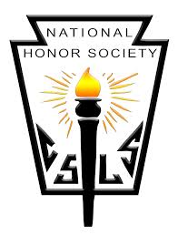 National Honor Society emblem with lit torch
