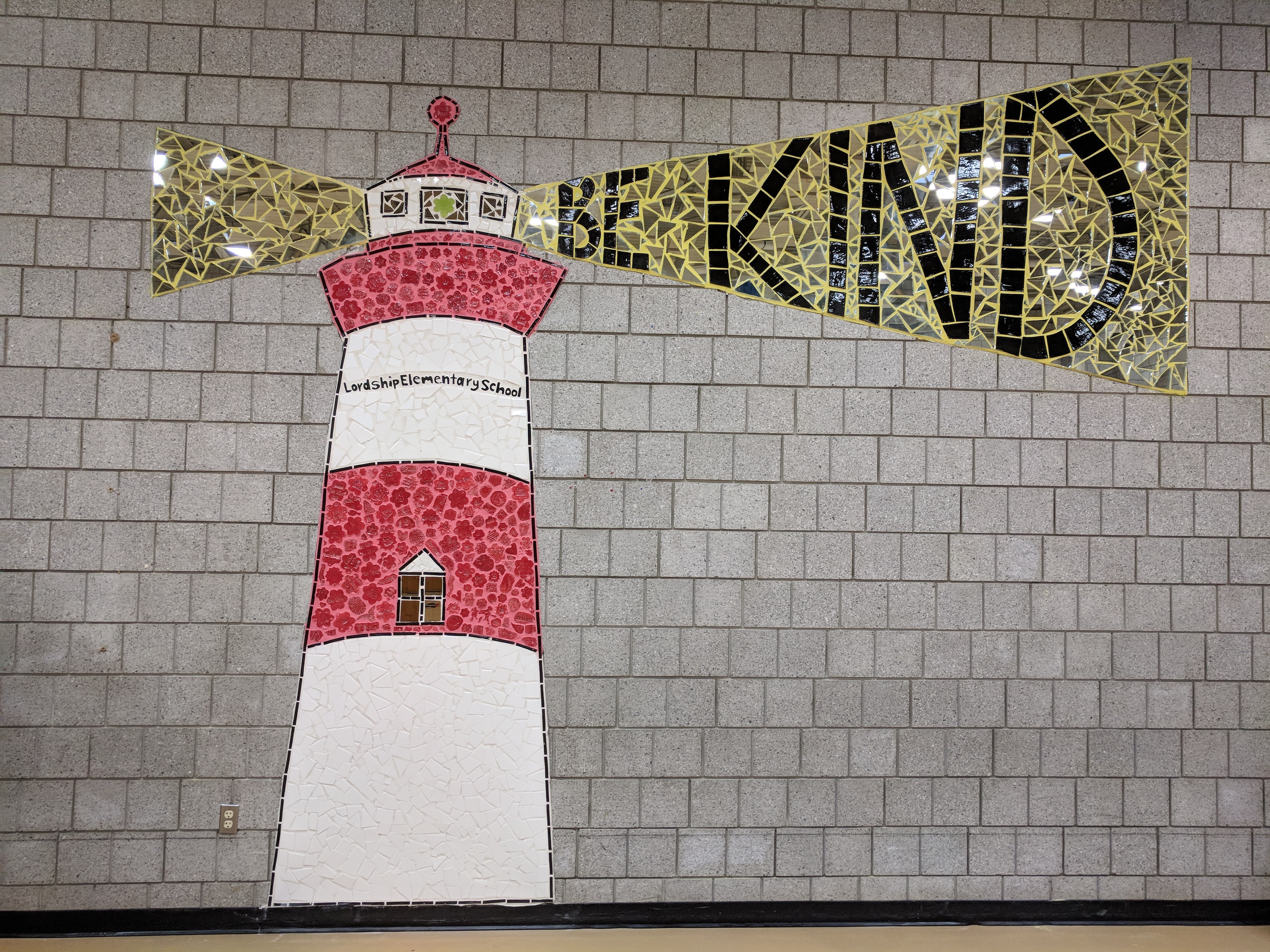 Be Kind lighthouse mural