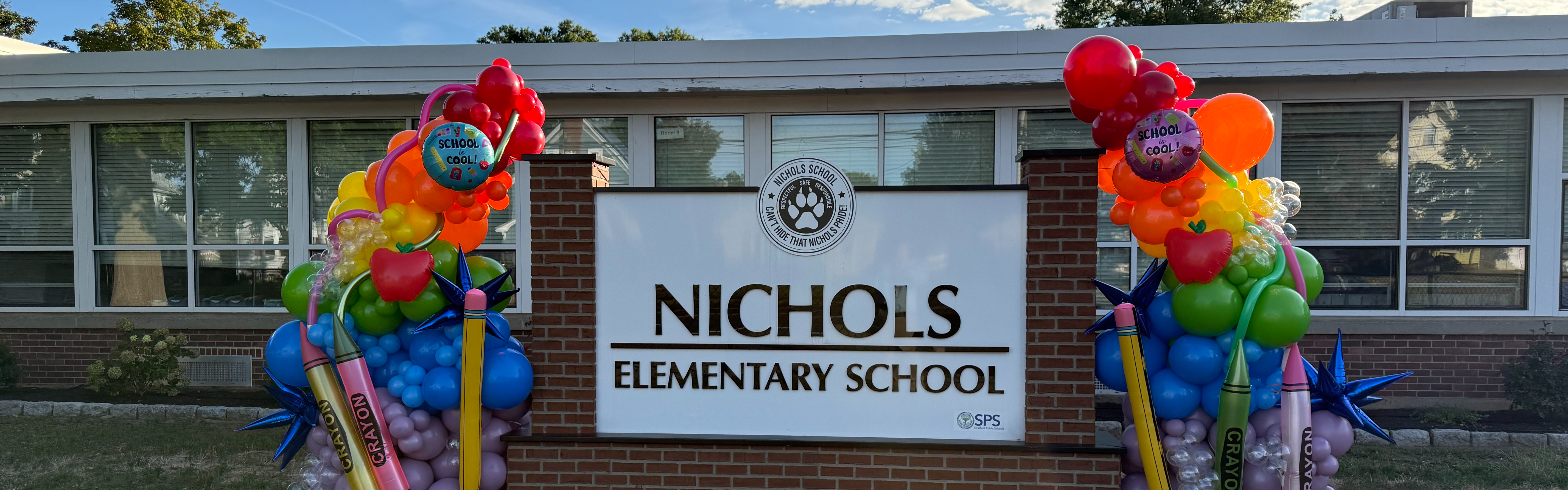 Nichols Sign with Balloons