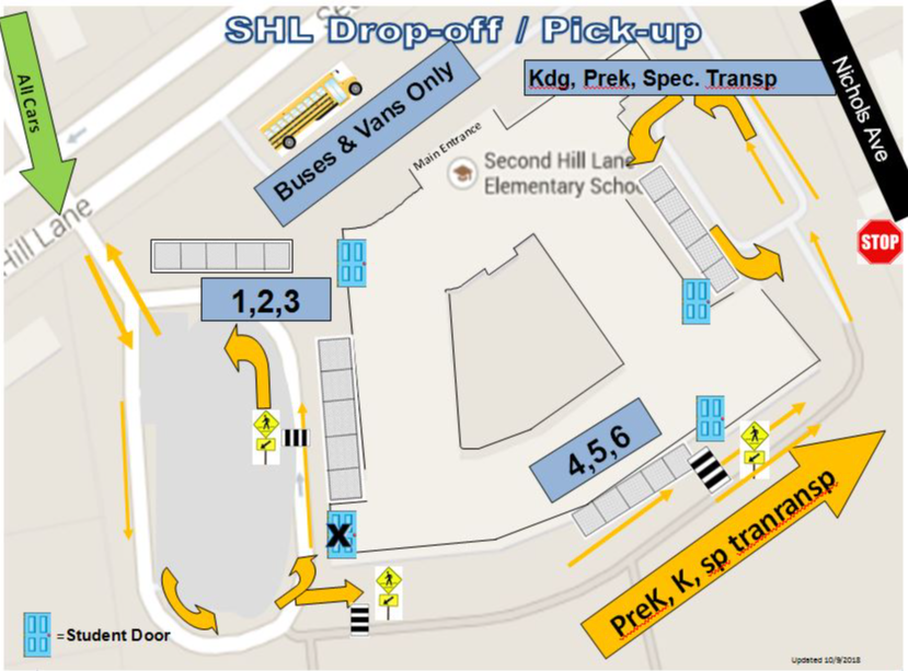 Drop Off and Pick Up Map