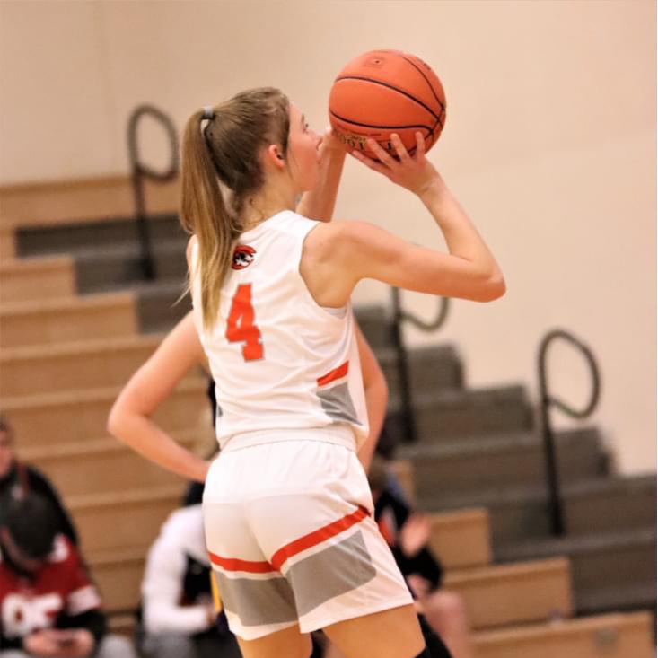 basketball player shooting basketball
