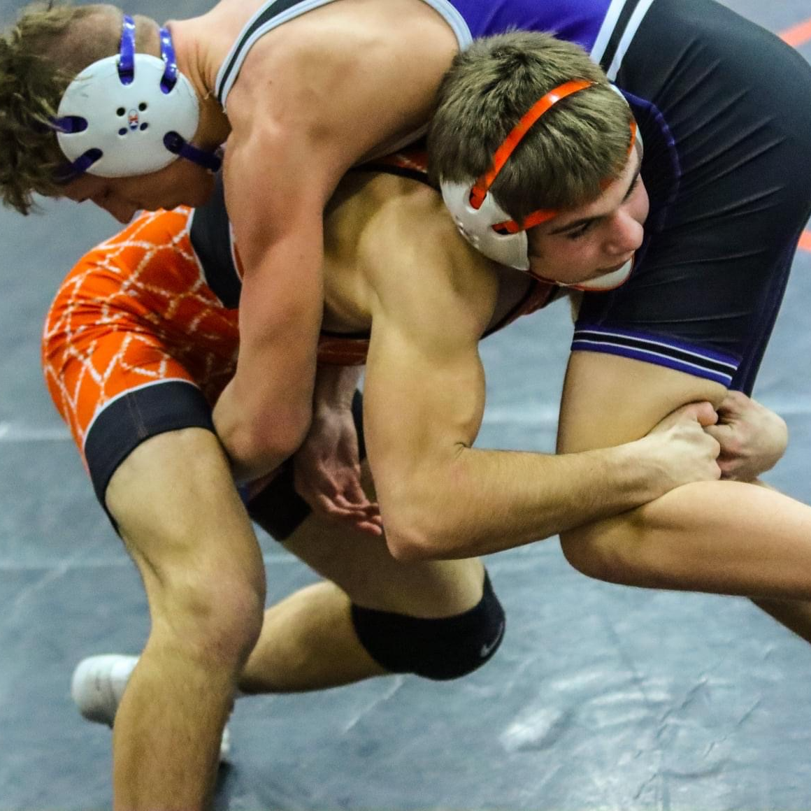 two boys wrestling