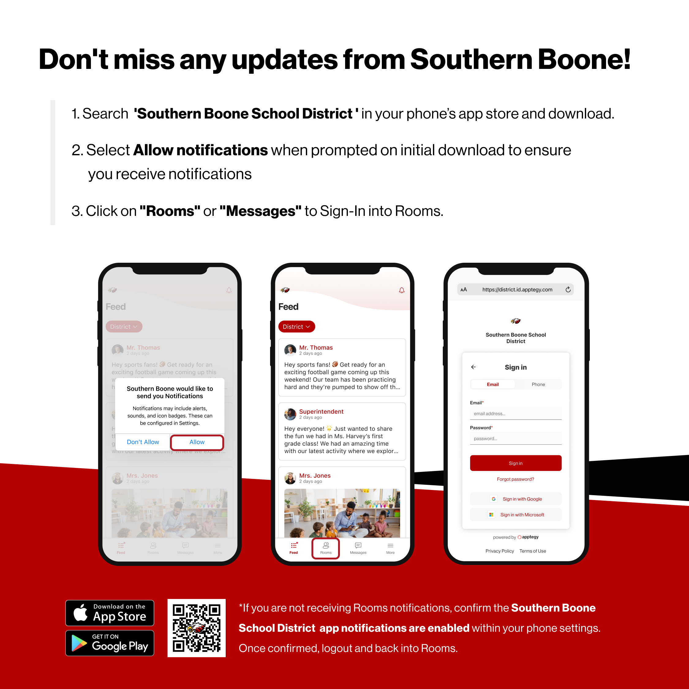 Notifications on School App