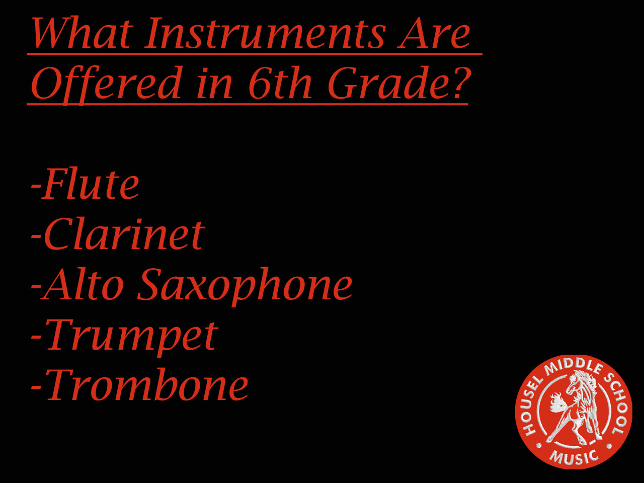 What Instruments are offered in 6th grade?