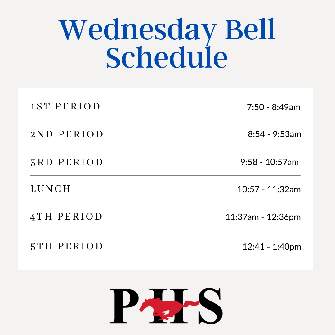 Wednesday Bell Schedule