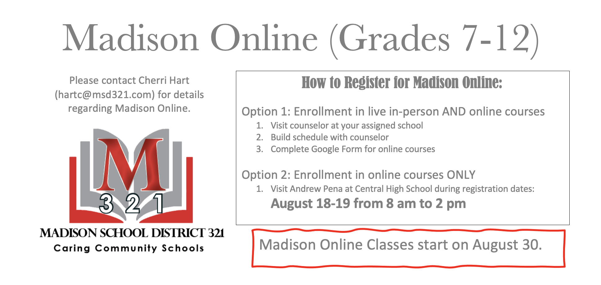 Madison Online Registration Process