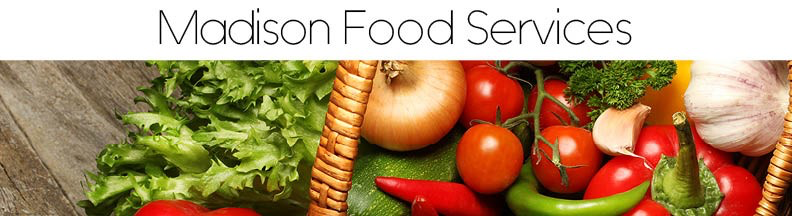 Food Services header- Pictures of fruits and veggies 