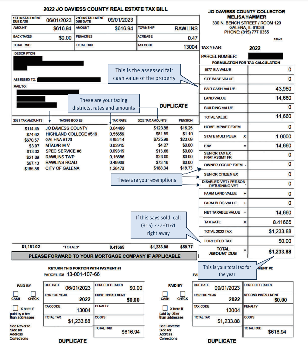 tax bill screen shot
