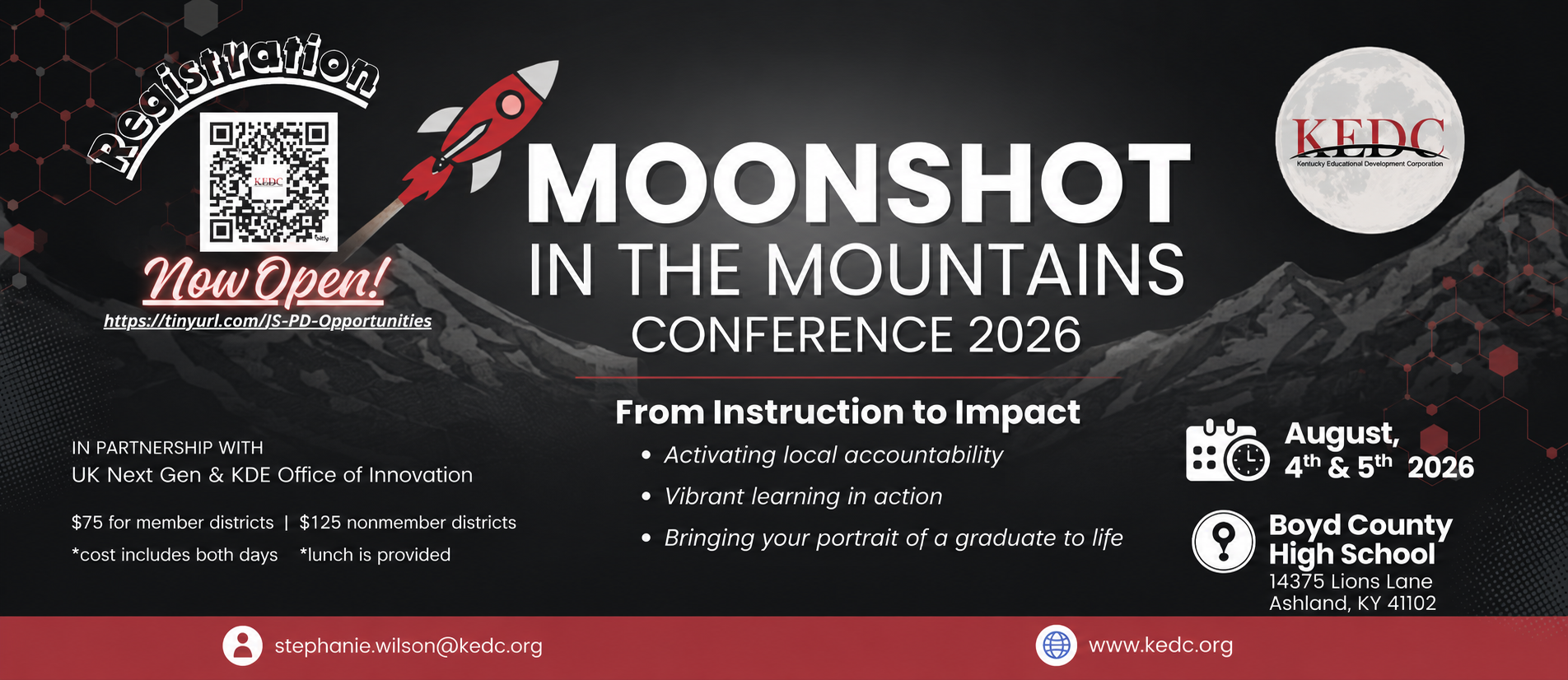 Moonshot in the Mountains Conference August 4-5