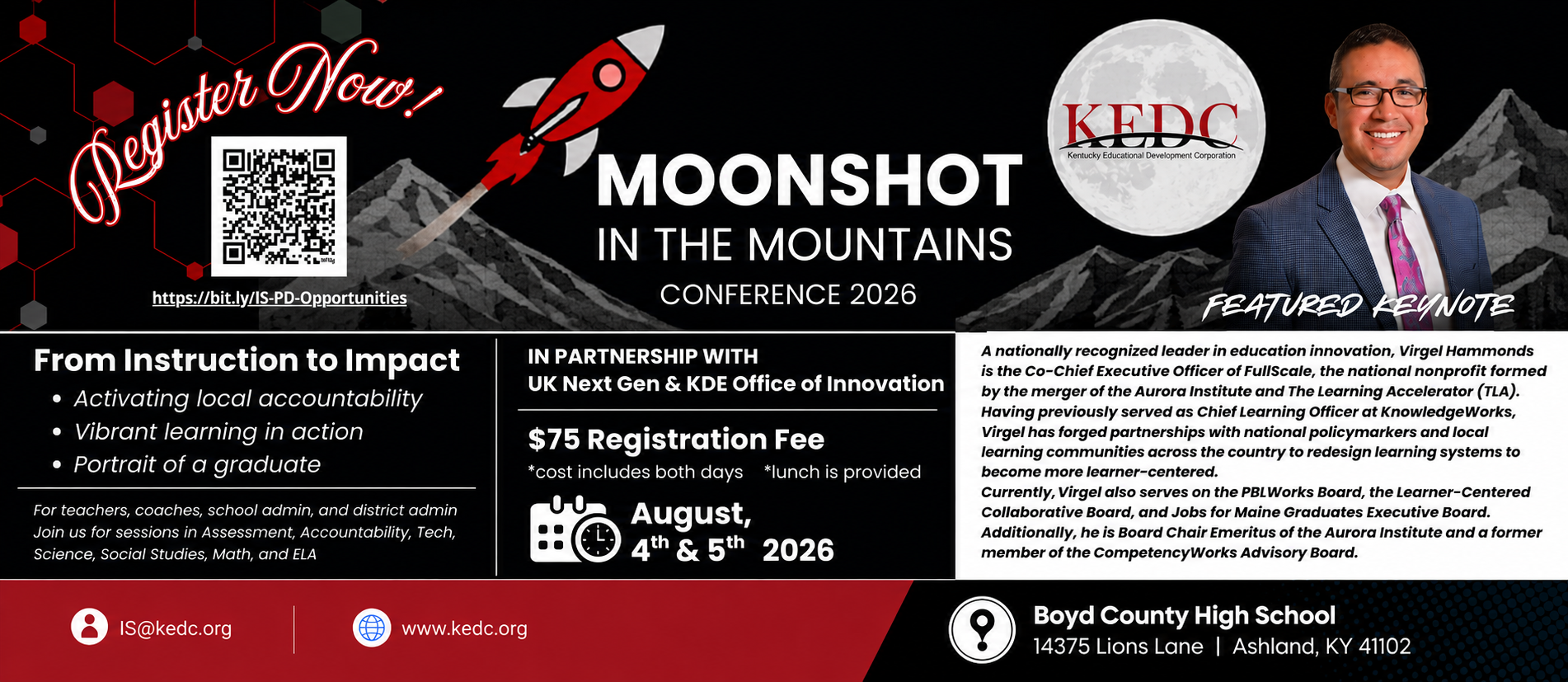 Moonshot in the Mountains Conference August 4-5