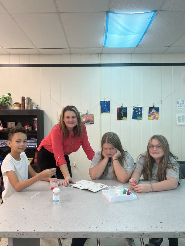 Mrs. Johnson with gifted students