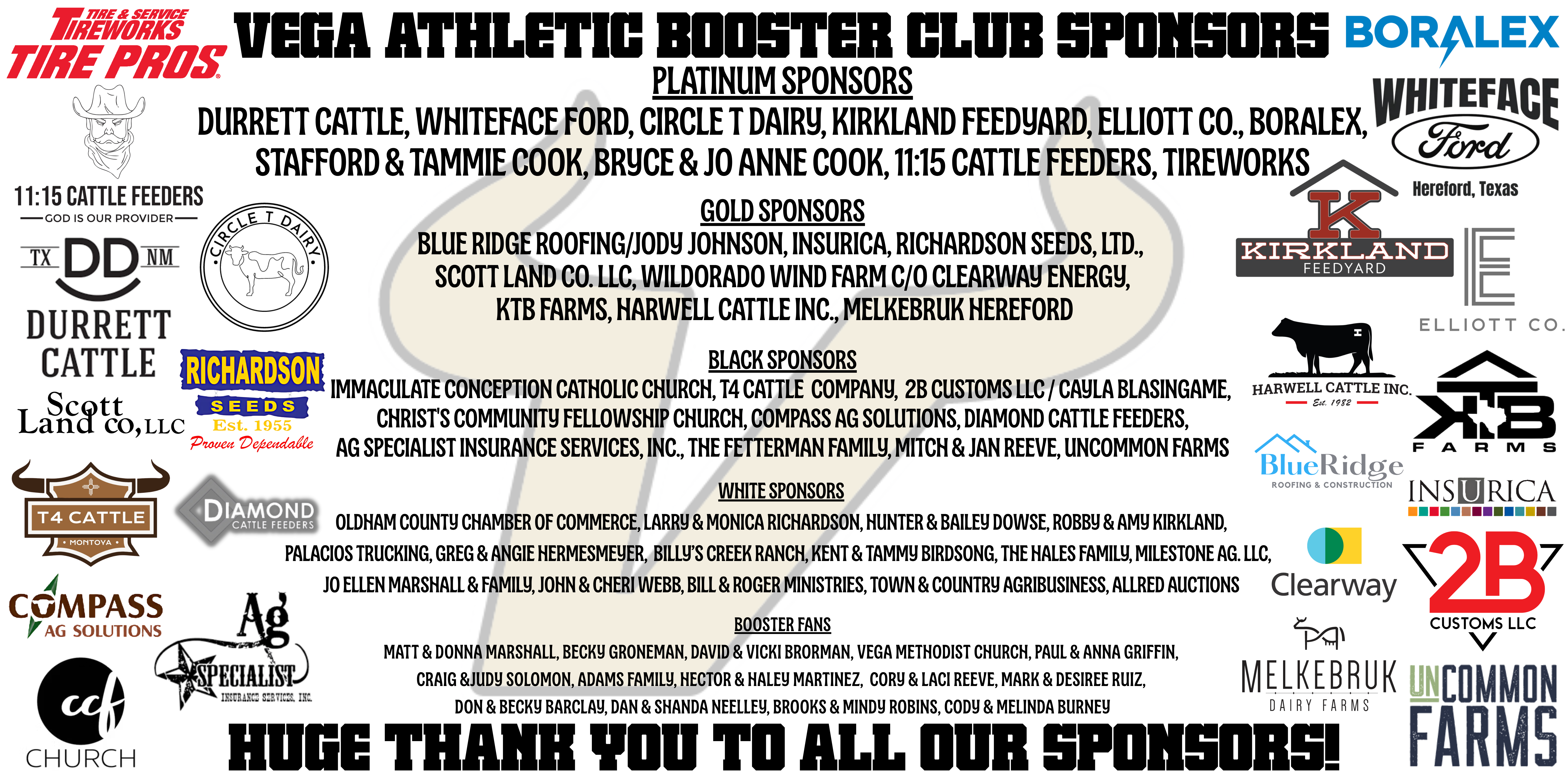2026-27 Booster Club Sponsors