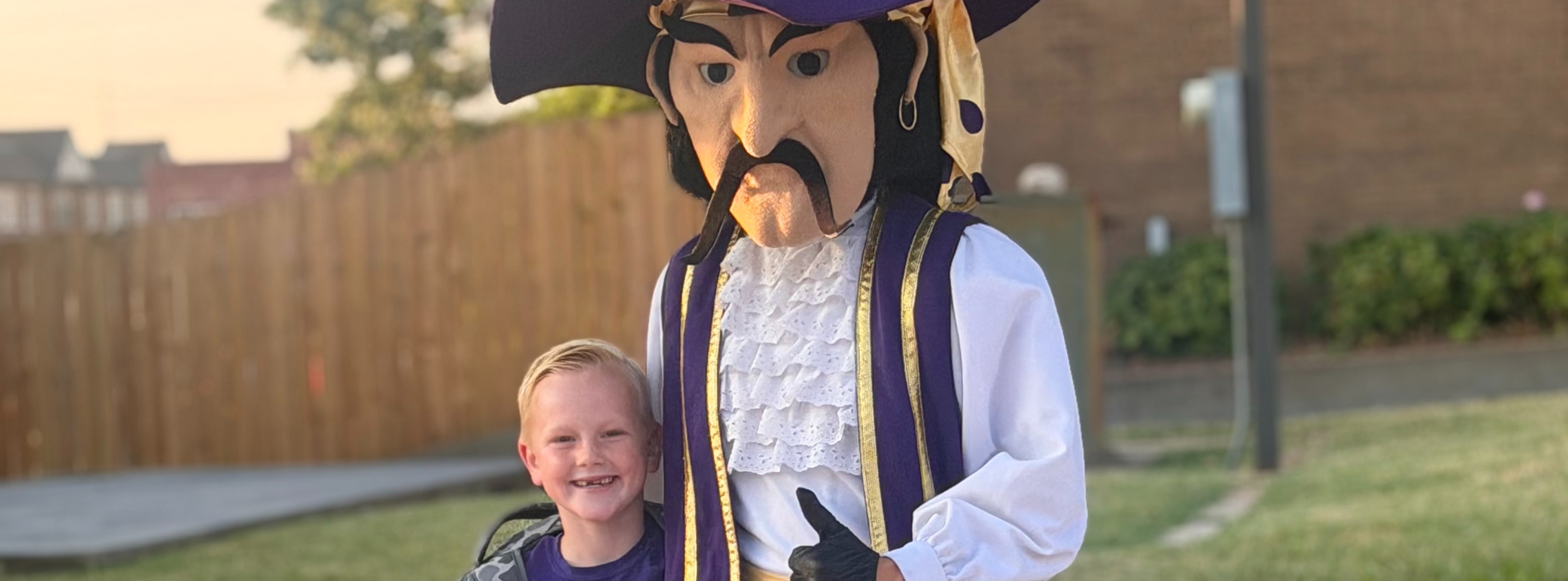 Pirate Pete with Edison Student