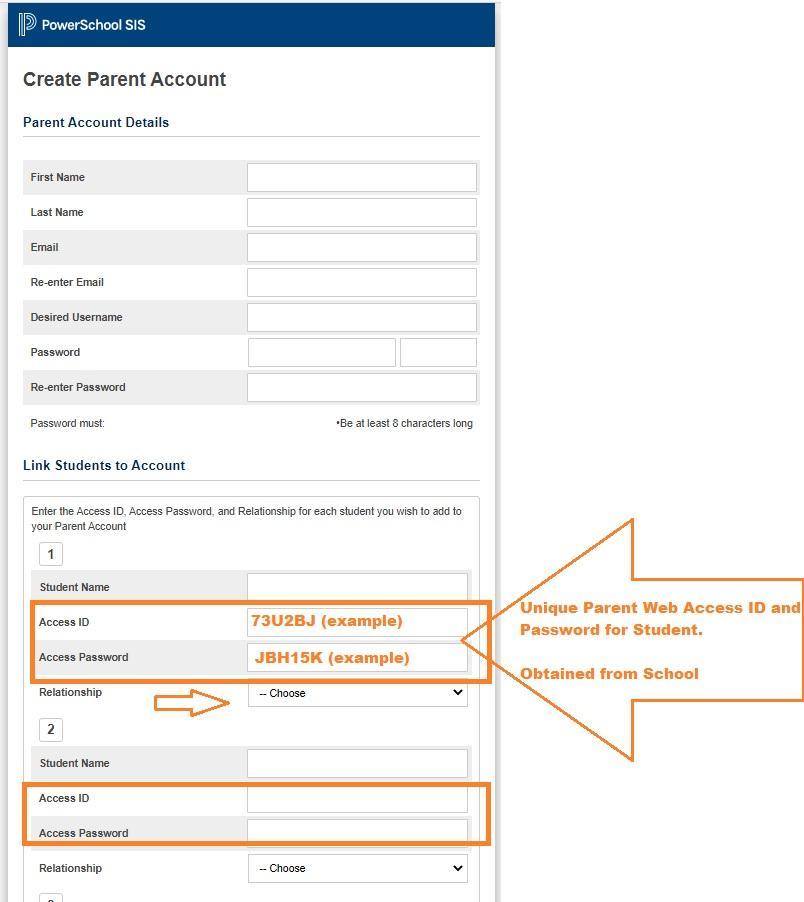 Parent Web Access ID