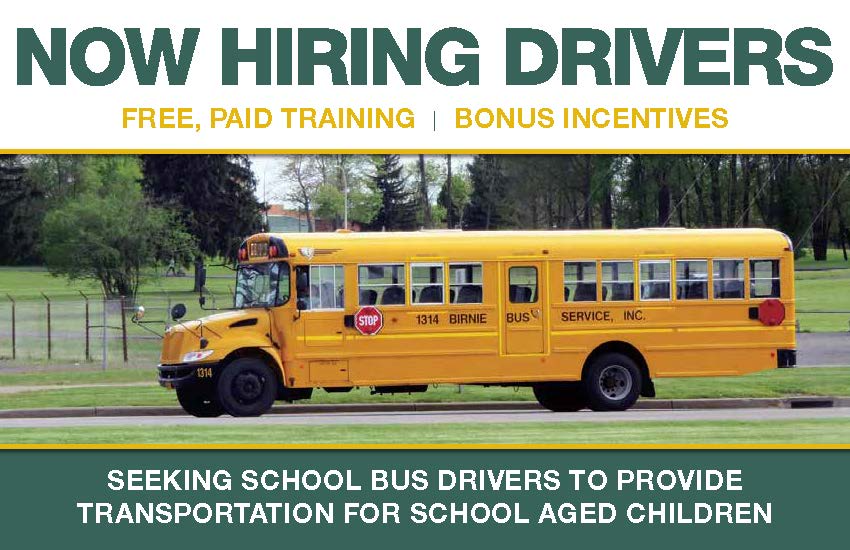 Now Hiring Drivers. Free,  Paid Training | Bonus Incentives. Seeking school bus drivers to provide transportation for school aged children. 