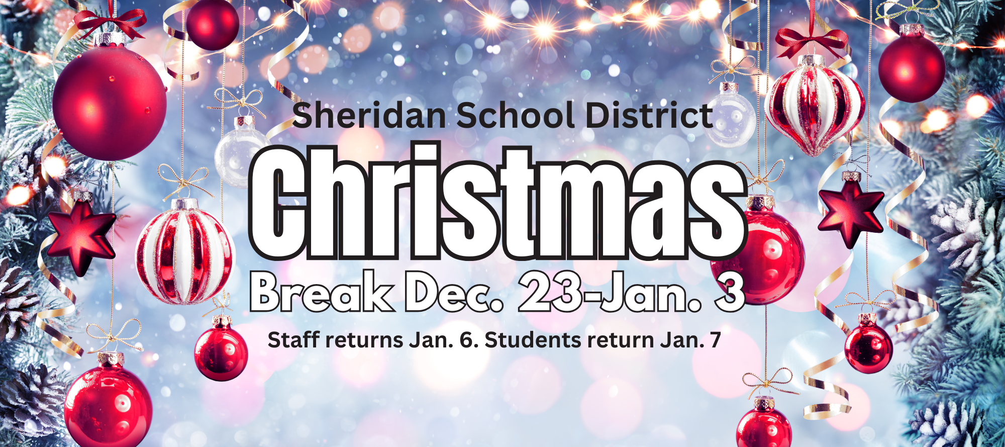 Christmas break graphic