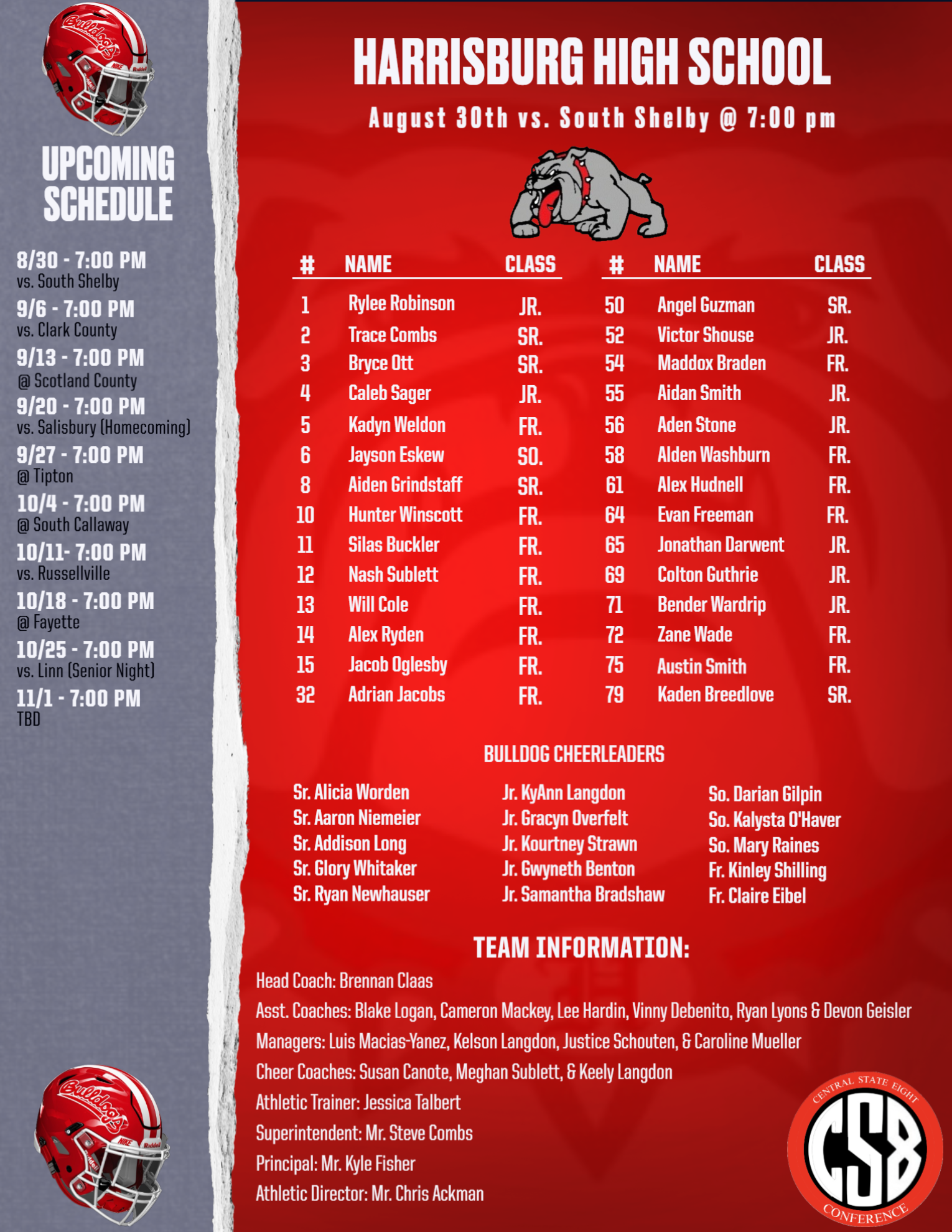 2024 Football Roster