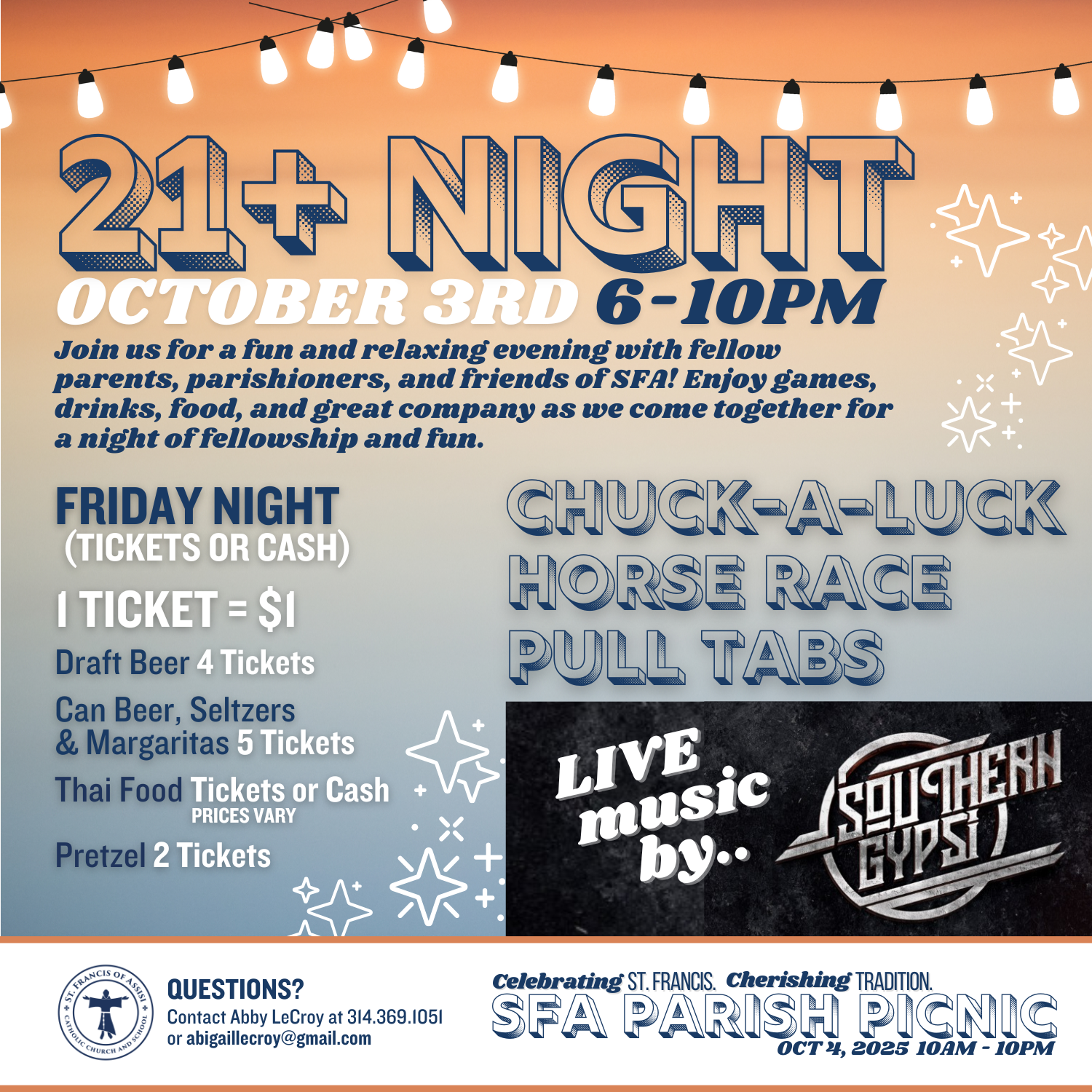 2025 Parish Picnic 21+ Night