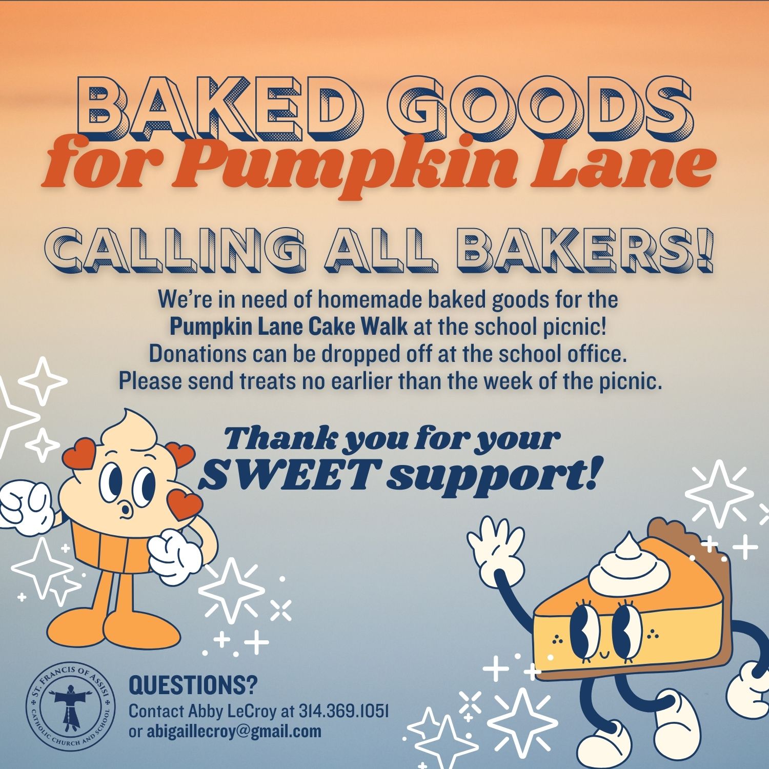 2025 Parish Picnic Baked Goods 