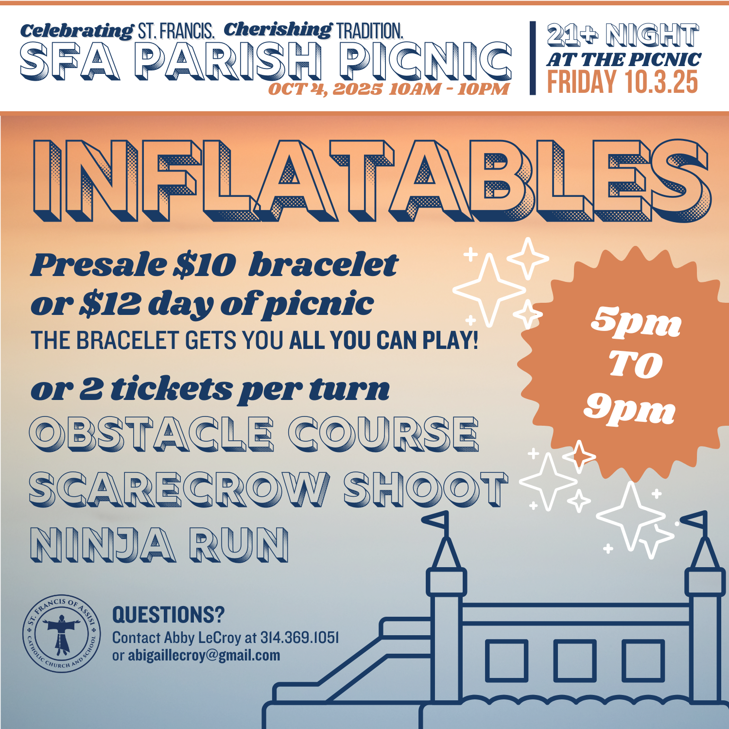 SFA picnic  inflatable info