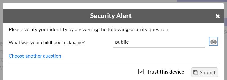 Gamut Security Questions