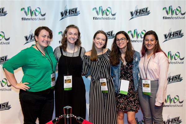 Emily Dunn and her film crew: Danika Irish, Lauren West, Emily Dunn, Gabi Melendez and Persephone Carra 