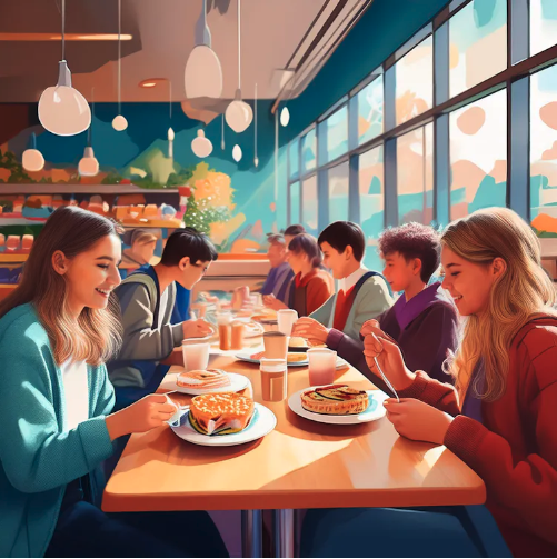 ai image of cafeteria