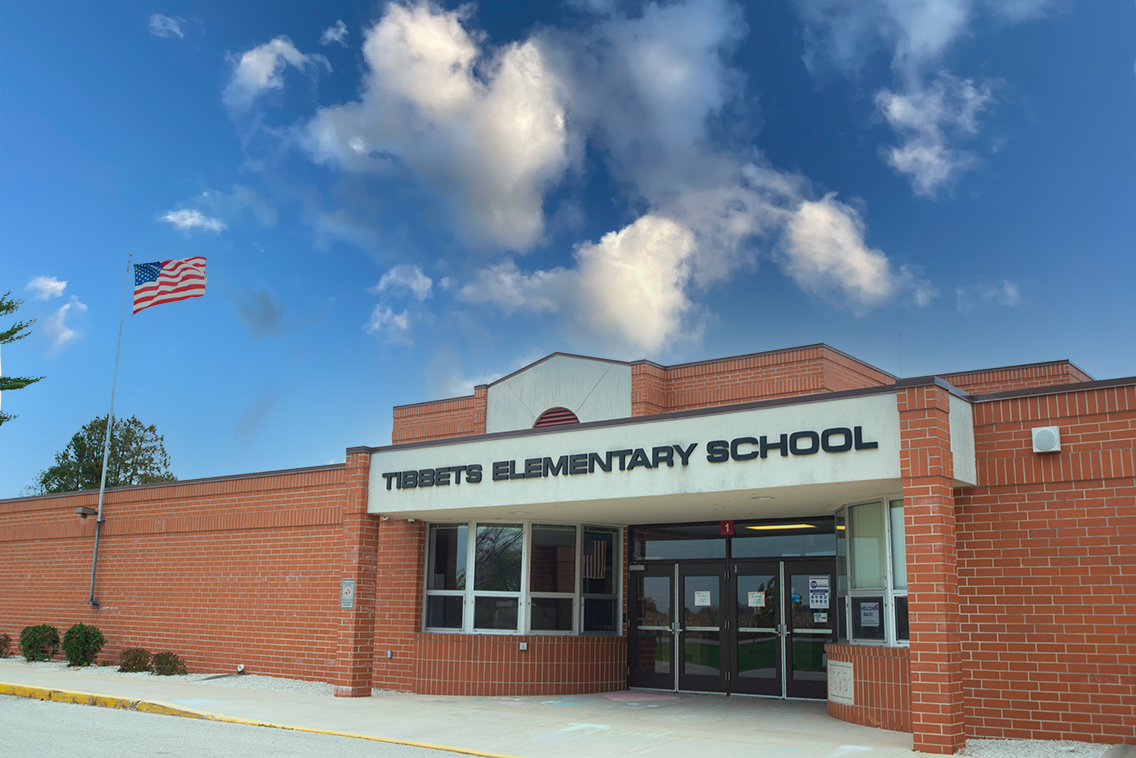 Tibbets Elementary entrance