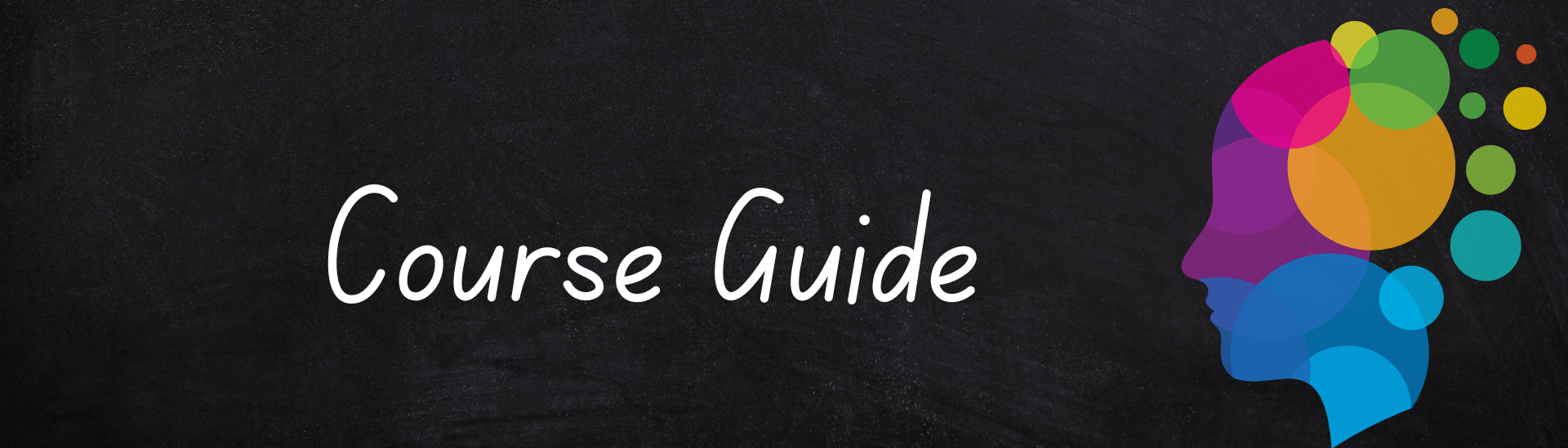 Course Guide on chalkboard background