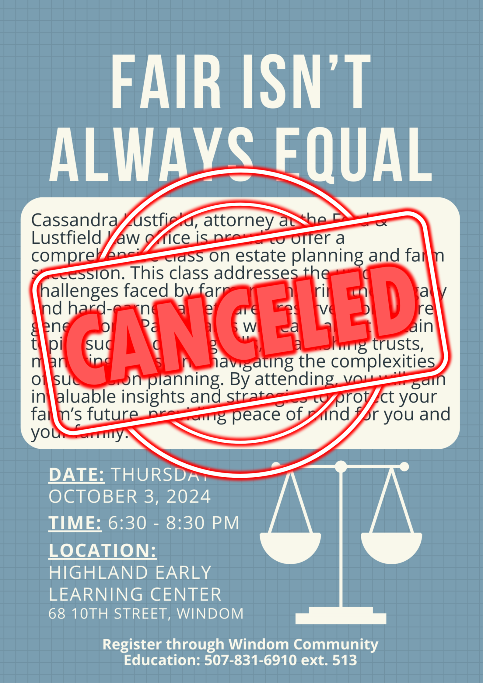 fair isn't equal - canceled