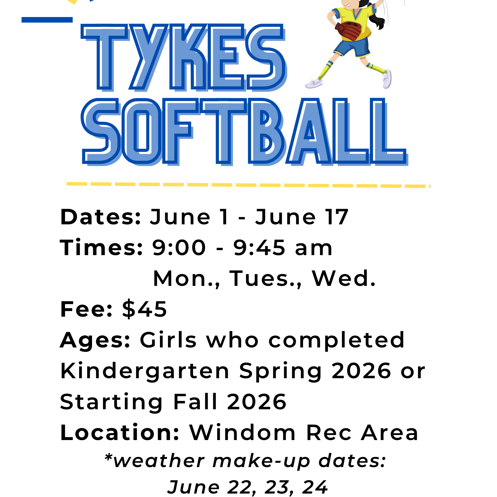 tykes softball