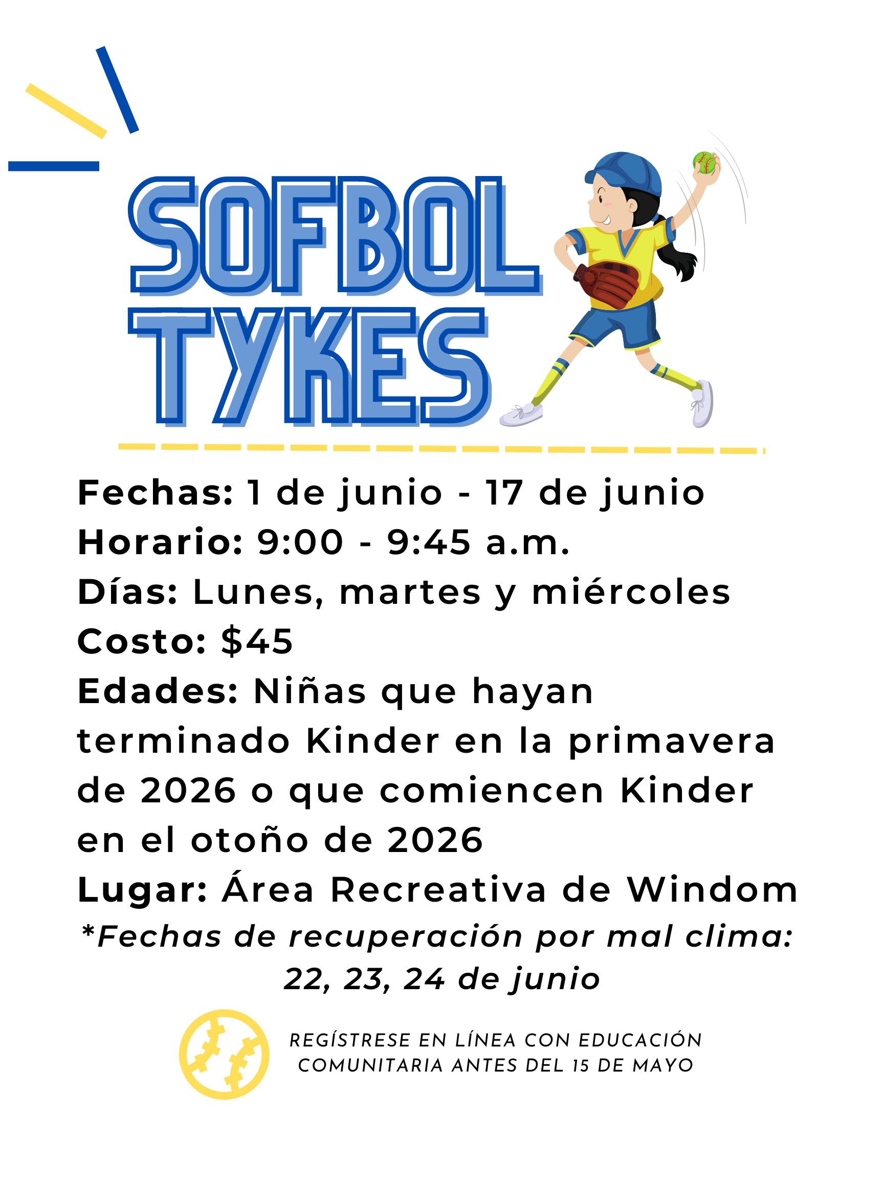 tykes softball spanish