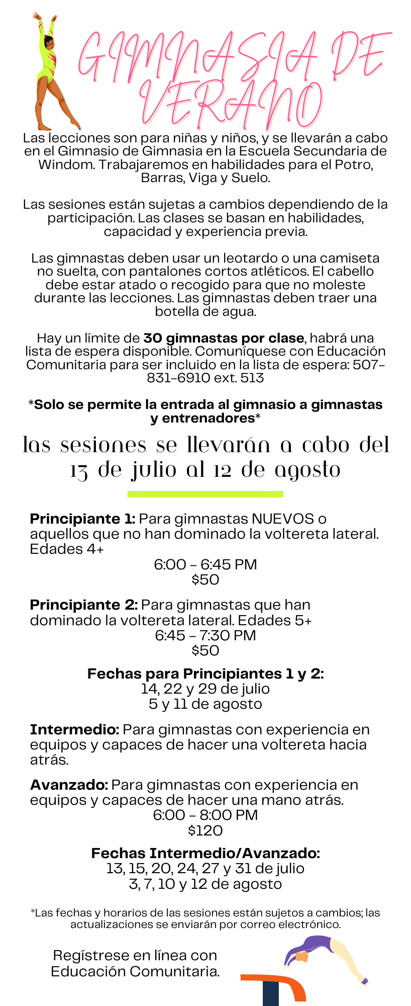 youth gym spanish